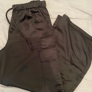 Gap - Black Cargo Silk Pants